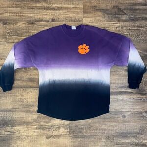 Clemson Tigers Spirit‎ Jersey M Medium Purple Orange Tie Dye Oversized Shirt
